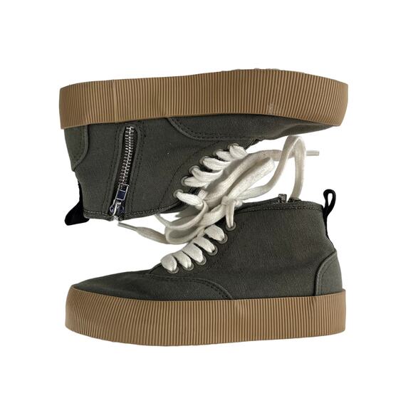 Staheekum Sonny Canvas Boots High Top Sneakers - Army Green - 9 - Picture 1 of 12